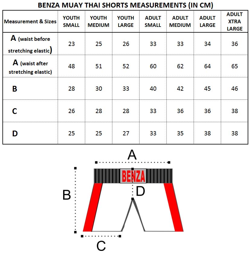 Soffe Shorts Size Chart