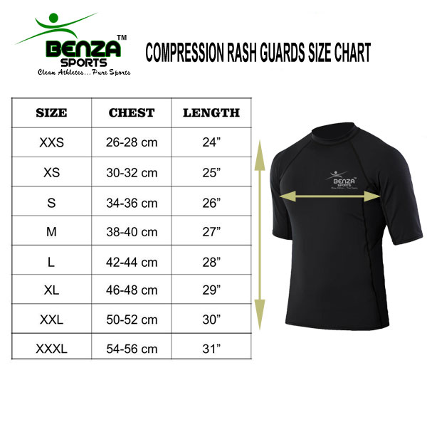 Rashguard Size Chart