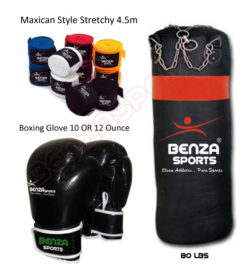 Heavy Bag, Boxing Glove & Hand Wrap