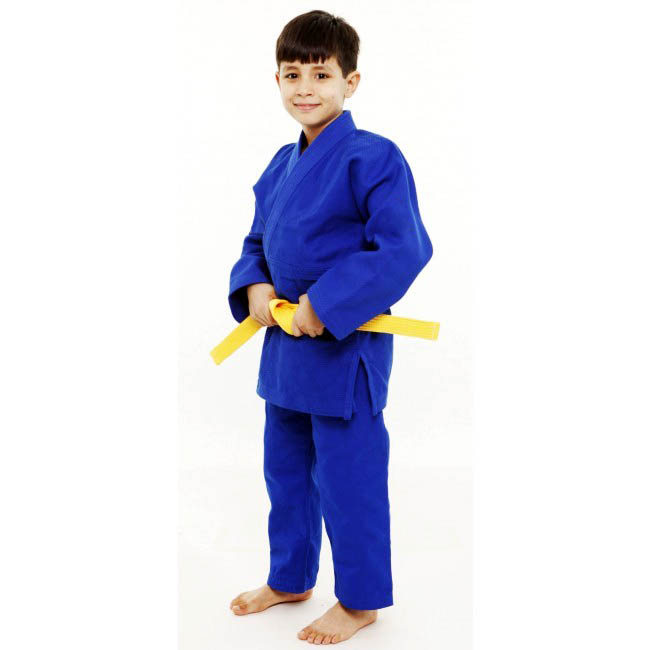Single Weave 450 gram White and Blue  Jiu Jiutsu KANKU Bjj gi Judo Uniform 