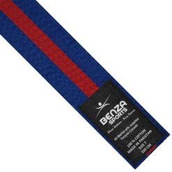 Karate Taekwondo Color with Color Stripe Rank Belts Blu/Red
