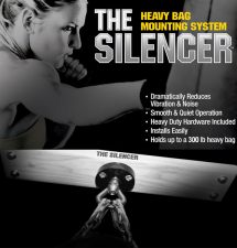 The silencer heavy bag mounting system