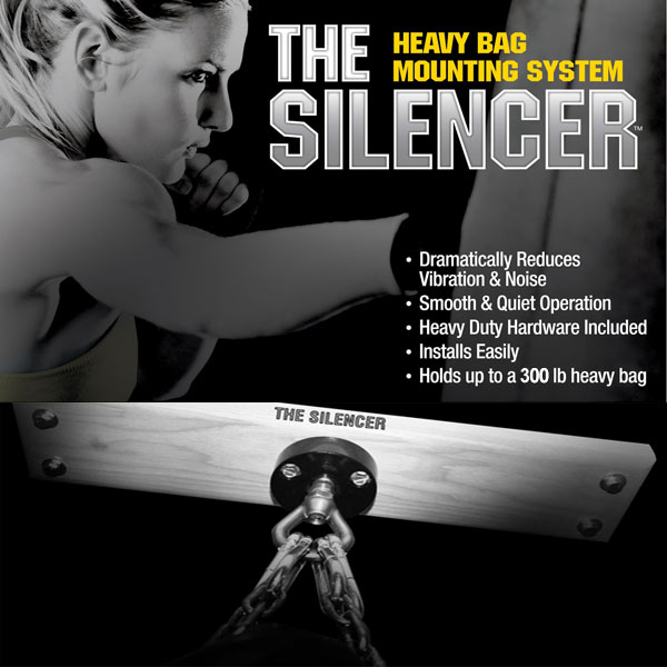 the silencer heavy bag mounting system