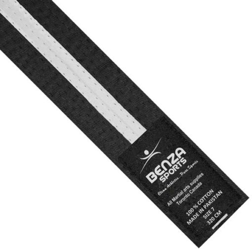 Black with white stripe belt