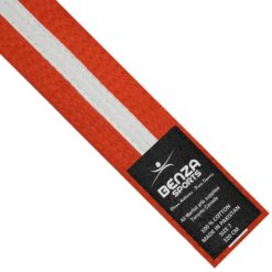 Orange with white stripe belt