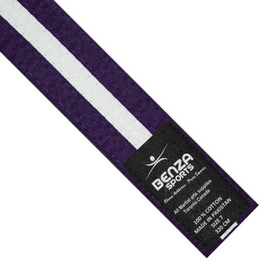 Purple with white stripe belt