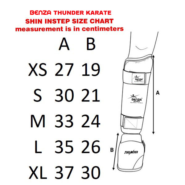 Hayabusa Shin Guards Size Chart