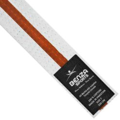 Karate Taekwondo White with orange Stripe Belts