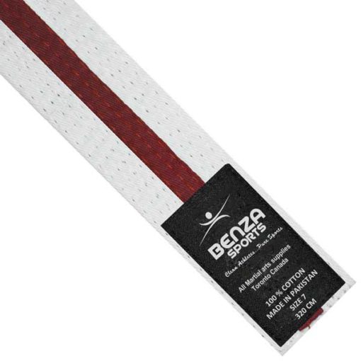 Karate Taekwondo White with red Stripe Belts