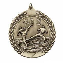 Die Cast Karate Medal - Gold