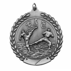 Die Cast Karate Medal - Silver