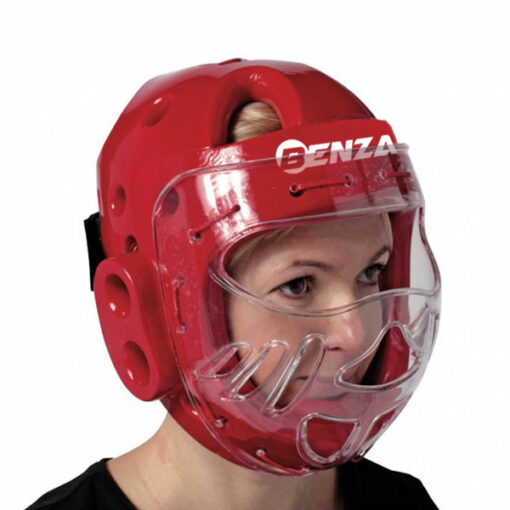 face mask head guard red
